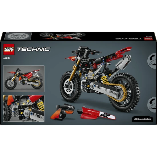 LEGO Technic 42238 Ducati Desmo450 MX Factory motorkerékpár LEGO Technic 42238 Ducati Desmo450 MX Factory motorkerékpár