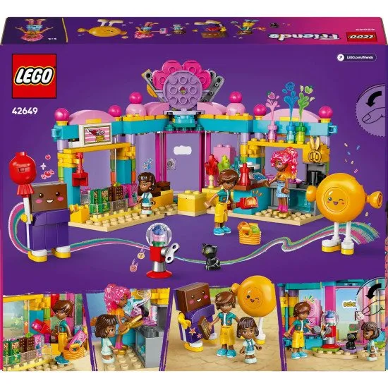  LEGO® Friends 42649 Heartlake édességbolt 3 karakterrel és szórakoztató játékkellékekkel.