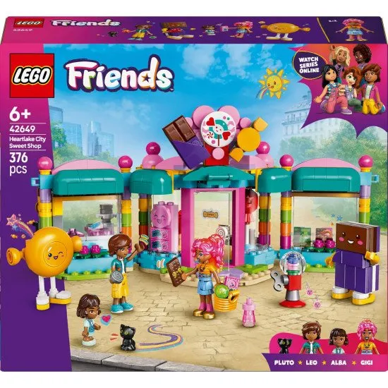  LEGO® Friends 42649 Heartlake édességbolt 3 karakterrel és szórakoztató játékkellékekkel.