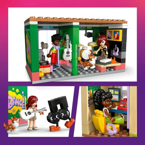 LEGO Friends 42653 – Hangszershop és lakás minifigurákkal és corgival