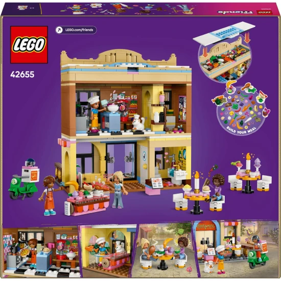 LEGO Friends étterem kiegészítőkkel teli konyhával
