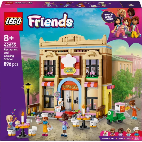 LEGO Friends étterem kiegészítőkkel teli konyhával