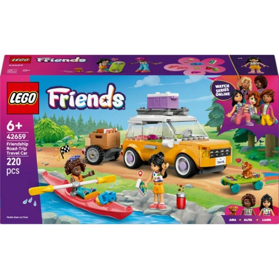 LEGO Friends 42659 – Autós kirándulás barátokkal kiskutyával és minifigurákkal