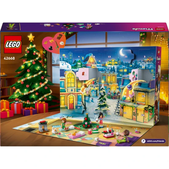 LEGO Friends Adventi naptár 2025 42668 – 5 minibaba, 5 háziállat és 24 meglepetés ünnepi tevékenységekkel