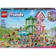 LEGO® Friends 42670 Heartlake apartmanok és üzletek – kreatív építőkészlet 9 karakterrel, pékséggel, kerámiastúdióval és egyéb részletekkel.