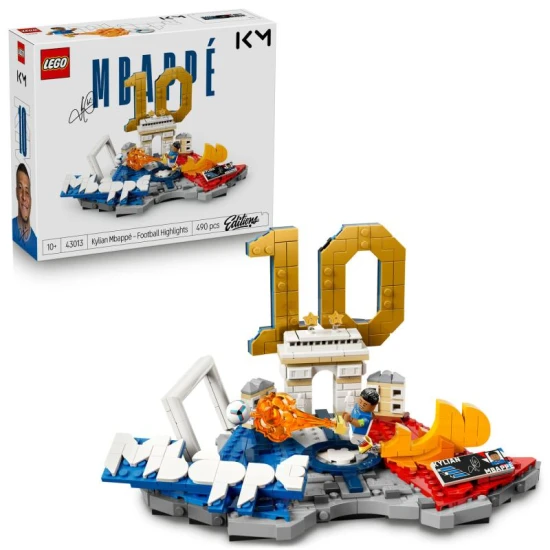 LEGO Editions 43013 Kylian Mbappé minifigurával és francia alappal