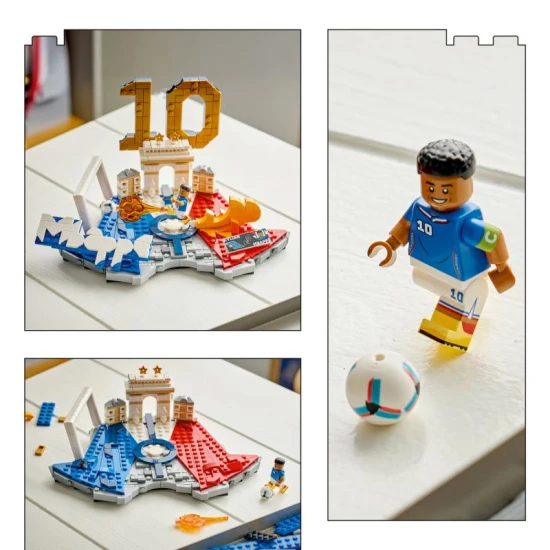 LEGO Editions 43013 Kylian Mbappé minifigurával és francia alappal