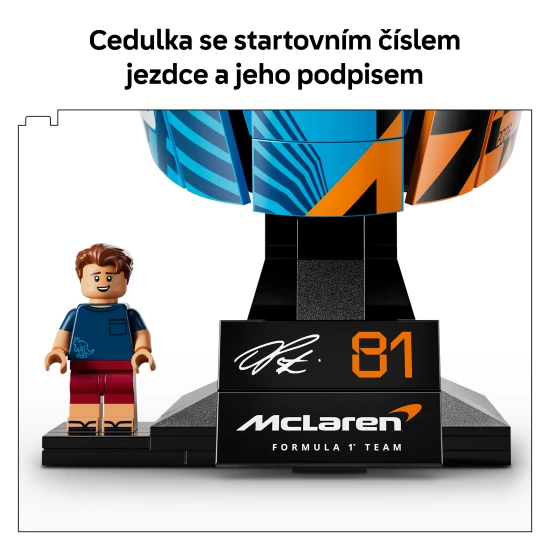 LEGO® Editions 43017 Oscar Piastri sisakja a McLaren Mastercard F1® csapatból LEGO® Editions 43017 Oscar Piastri sisakja a McLaren Mastercard F1® csapatból