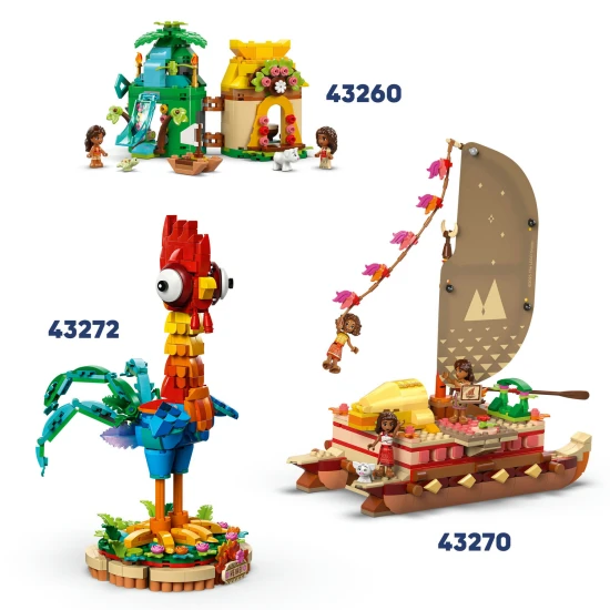 LEGO Disney 43258 Kakamora hajó – építőkészlet 7 éves vagy annál idősebb gyermekek számára lego disney 43258 hajó kakamoras építőkészlet valor vaiana 2