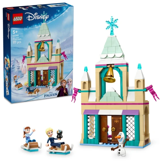 LEGO® Disney Frozen építőkészlet - varázslatos kastély karakterekkel és szánkóval a kreatív gyermekek szórakoztatásához.