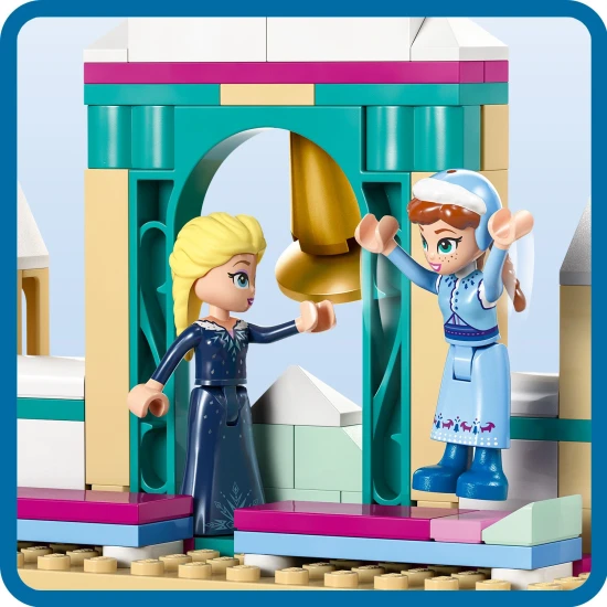LEGO® Disney Frozen építőkészlet - varázslatos kastély karakterekkel és szánkóval a kreatív gyermekek szórakoztatásához.