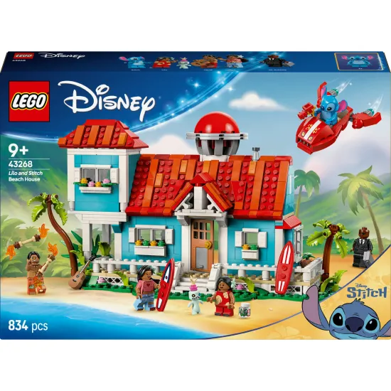 LEGO Disney Lilo és Stitch - Tengerparti ház tele részletekkel és kiegészítőkkel