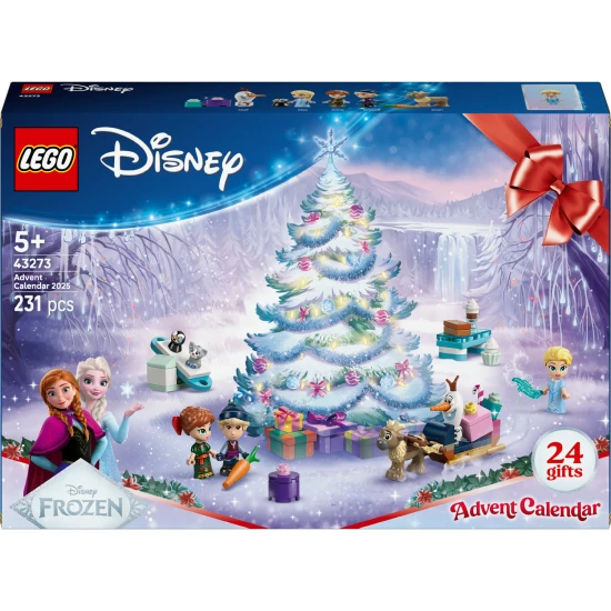 LEGO Disney 43273 Adventi naptár Disney 2025 – játékkészlet 5 éves kortól lego disney 43273 adventi naptar 2025 jegvarazs