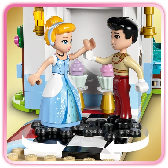 LEGO® Disney Hamupipőke kastélya és hintója – varázslatos építőkészlet karakterekkel és állatokkal a gyermekek kreatív játékához.