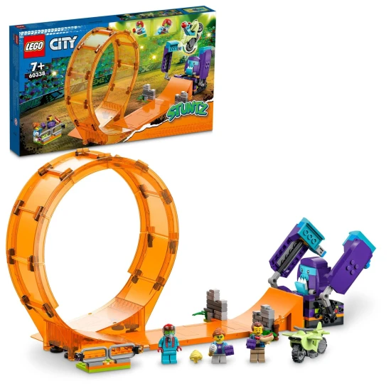 LEGO CITY csimpánz kaszkadőr hurok Fedezze fel az izgalmakat a LEGO CITY kaszkadőrbiciklivel és csimpánzzal