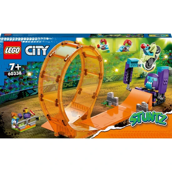 LEGO CITY csimpánz kaszkadőr hurok Fedezze fel az izgalmakat a LEGO CITY kaszkadőrbiciklivel és csimpánzzal