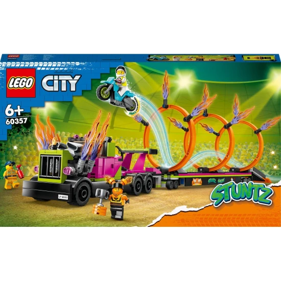 LEGO CITY traktor tűzgyűrűkkel LEGO City Fire Ring traktor – Teljes gázzal akció!