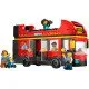 Nagyszerű emeletes LEGO® városnéző busz mindkét emeleten kényelmes ülésekkel, kidolgozott részletekkel és különféle játéktartozékokkal, mint például mikrofon, telefon és kamera.