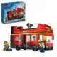 Nagyszerű emeletes LEGO® városnéző busz mindkét emeleten kényelmes ülésekkel, kidolgozott részletekkel és különféle játéktartozékokkal, mint például mikrofon, telefon és kamera.