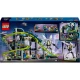 LEGO City hullámvasút kocsikkal, arcade játékkonzolokkal és mozgó robottal, akciódús utazást kínál egy videojátékokkal és futurisztikus elemekkel teli vidámparkban.