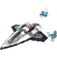LEGO CITY Csillagközi űrhajó kihajtható főhajtóművekkel, játék akkumulátorral a gyors induláshoz, és egy drónnal, amely sugárhajtású csomaggá válik az űrstáb minifigurájához.