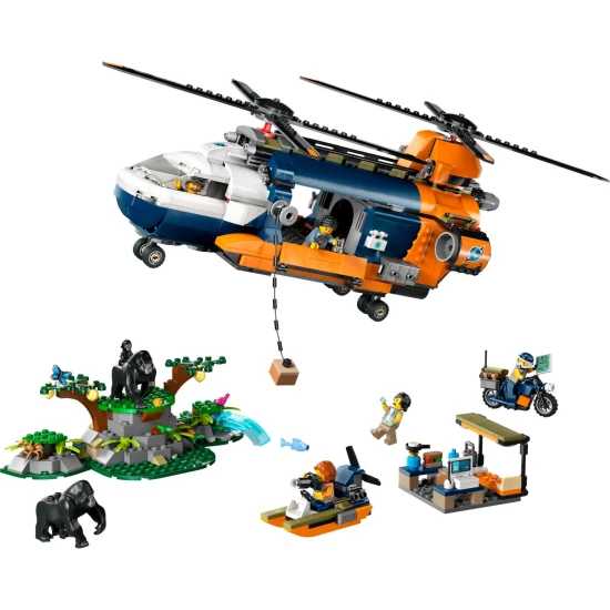 LEGO CITY Jungle Scout helikopter – alaptábori kaland