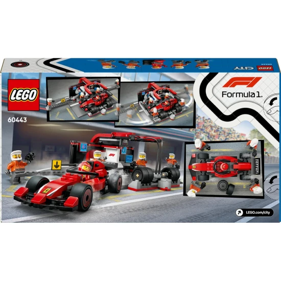 lego city 60443 f1 ferrari pit stop versenyauto