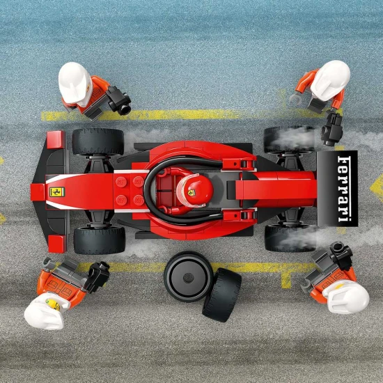 lego city 60443 f1 ferrari pit stop versenyauto