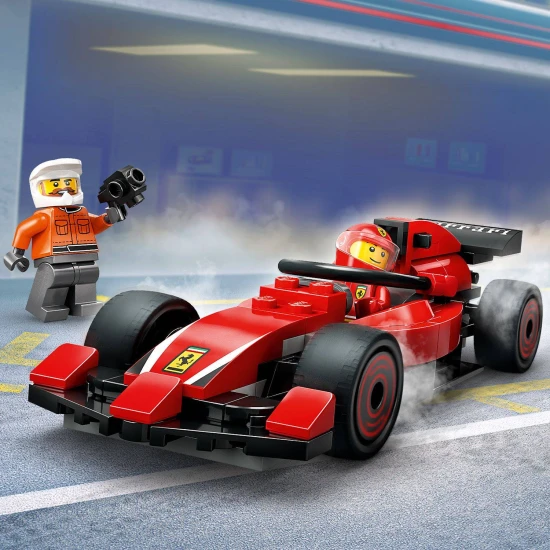 lego city 60443 f1 ferrari pit stop versenyauto