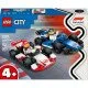 LEGO CITY F1® Williams Racing és Haas F1® versenyautók útra készen