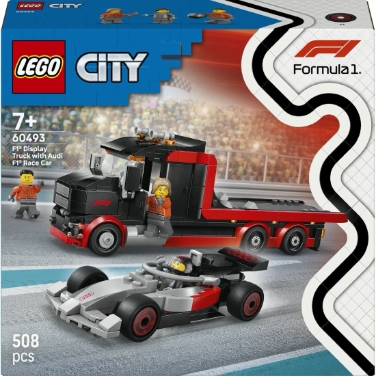 LEGO City 60493 F1® kiállítási kamion Audi F1® versenyautóval LEGO City 60493 F1® kiállítási kamion Audi F1® versenyautóval