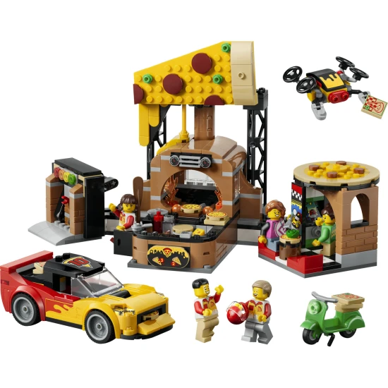 LEGO City 60496 Pizzafutár járművekkel LEGO City 60496 Pizzafutár járművekkel