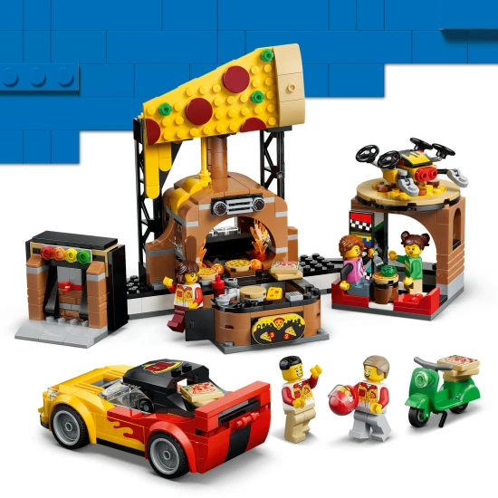 LEGO City 60496 Pizzafutár járművekkel LEGO City 60496 Pizzafutár járművekkel