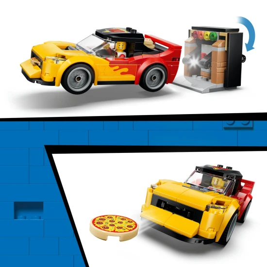 LEGO City 60496 Pizzafutár járművekkel LEGO City 60496 Pizzafutár járművekkel