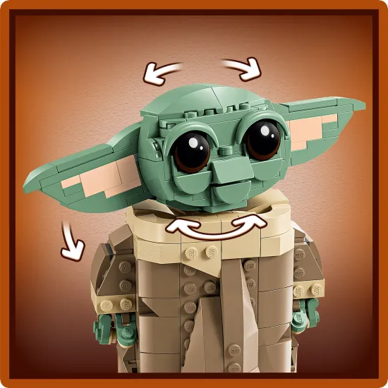 LEGO Grogu™ lebegő babakocsiban – mozgó alkatrészeket tartalmazó részletes készlet a Star Wars rajongóinak.