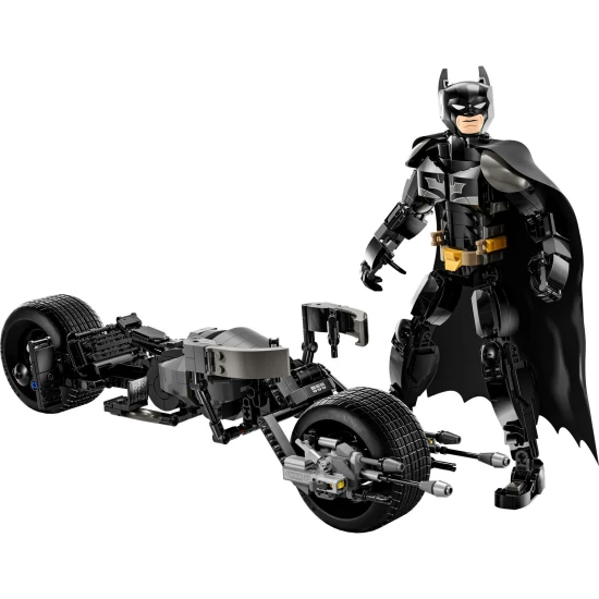 Építhető LEGO Batman motorkerékpárral, LEGO Batman akcióban, LEGO Batman akciófigura, LEGO Batman Bat-Poddal