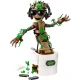 LEGO Groot táncoló, LEGO Groot mozgó ágakkal, Dancing Groot kiegészítőkkel, LEGO Groot fejhallgatóval és napszemüveggel