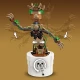 LEGO Groot táncoló, LEGO Groot mozgó ágakkal, Dancing Groot kiegészítőkkel, LEGO Groot fejhallgatóval és napszemüveggel