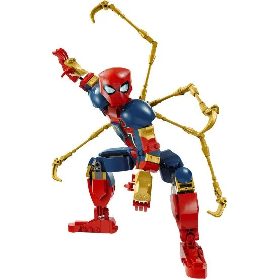 LEGO Iron Spider-Man robotkarokkal, Vas Pókember akciófigura, LEGO Iron Pókember akciópózok, Vas Pókember modern páncélzattal