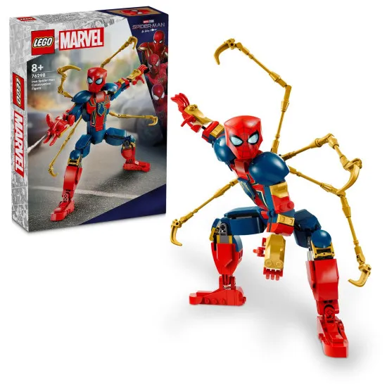 LEGO Iron Spider-Man robotkarokkal, Vas Pókember akciófigura, LEGO Iron Pókember akciópózok, Vas Pókember modern páncélzattal