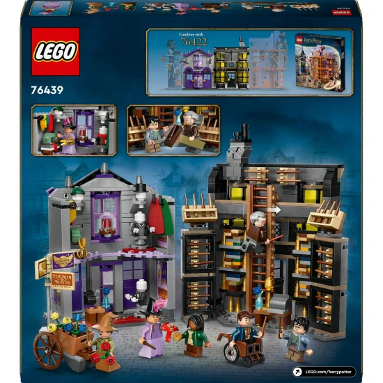 LEGO Harry Potter Diagon Alley, Ollivander's LEGO Store, Madame Malkin LEGO, Harry Potter LEGO minifigurák, LEGO varázslatok, LEGO Diagon Alley vásárlás
