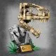 LEGO® Jurassic World T-Rex koponya és kövületek játékkészlet gyerekeknek, állvány információs táblával, nyitható állkapocs és rejtett „borostyán” darab.