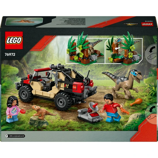LEGO Jurassic World 76972 Menekülés a raptor elől a terepjáróban Velociraptorral és minifigurákkal