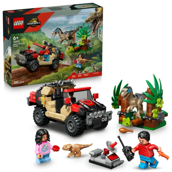 LEGO Jurassic World 76972 Menekülés egy raptor elől egy terepjáróval