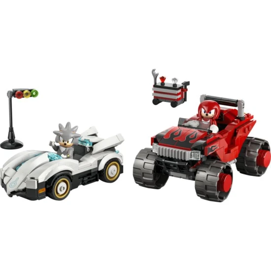 LEGO Sonic The Hedgehog 77118 Silver autója vs. Knuckles monster truckja