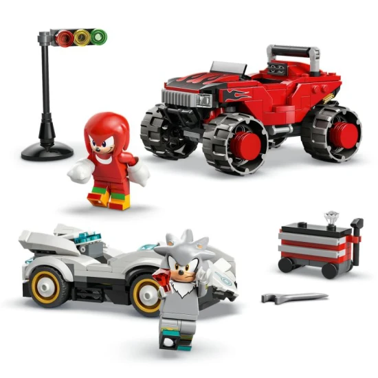 LEGO Sonic The Hedgehog 77118 Silver autója vs. Knuckles monster truckja