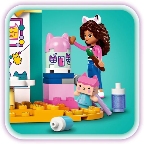 LEGO Gabi varázslatos háza – Teremtés Baby Box-szal: Kreatív készlet gyerekeknek Gabi és Baby Box karakterekkel, festéssel és modellezéssel.