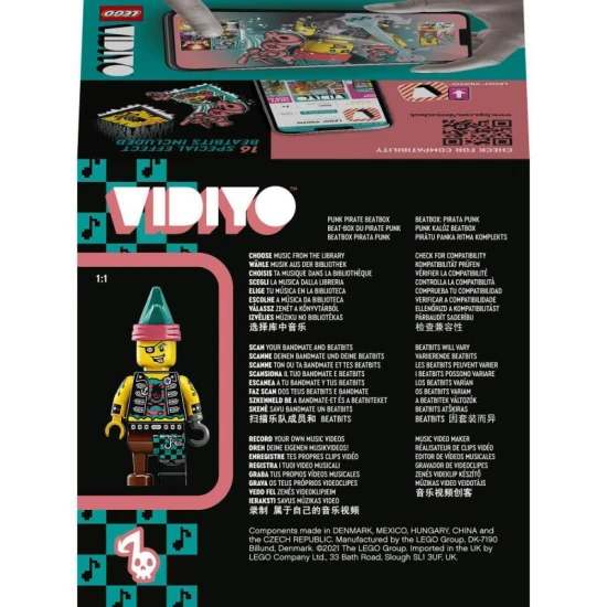 Teremts zenei élményeket a LEGO VIDIYO Punk Pirate BeatBox-szal. Hordozható játék útközbeni szórakozáshoz.