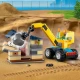 A gyerekek mindennapi építőkké válhatnak ezzel a LEGO City Építőteherautóval és Bontódaruval.