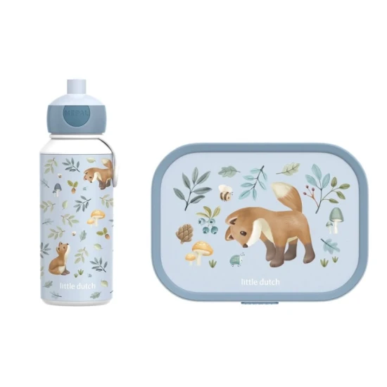 Little Dutch Uzsonnás szett (400ml-es kulacs+doboz) Forest Friends Little Dutch Uzsonnás szett (400ml-es kulacs+doboz) Forest Friends